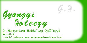 gyongyi holeczy business card